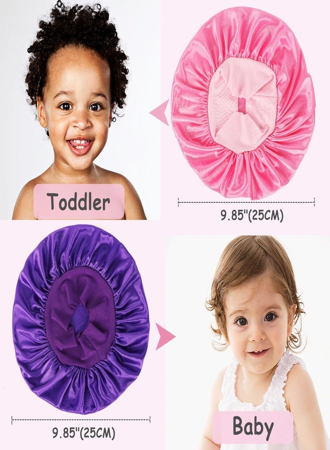 Himoswis 3 Pcs Baby Bonnets Infant Hair Sleep Cap for Sleeping for Girls,Boys (Pink+Purple+Teal) - Image 4